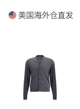 自营Jacquemus V-neck Merino Wool Men's Cardigan - gray 美国