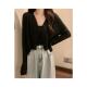 1 hour refundable Japanese direct mail SEU women's spring and summer breathable V-neck short cardigan seu25nt1036