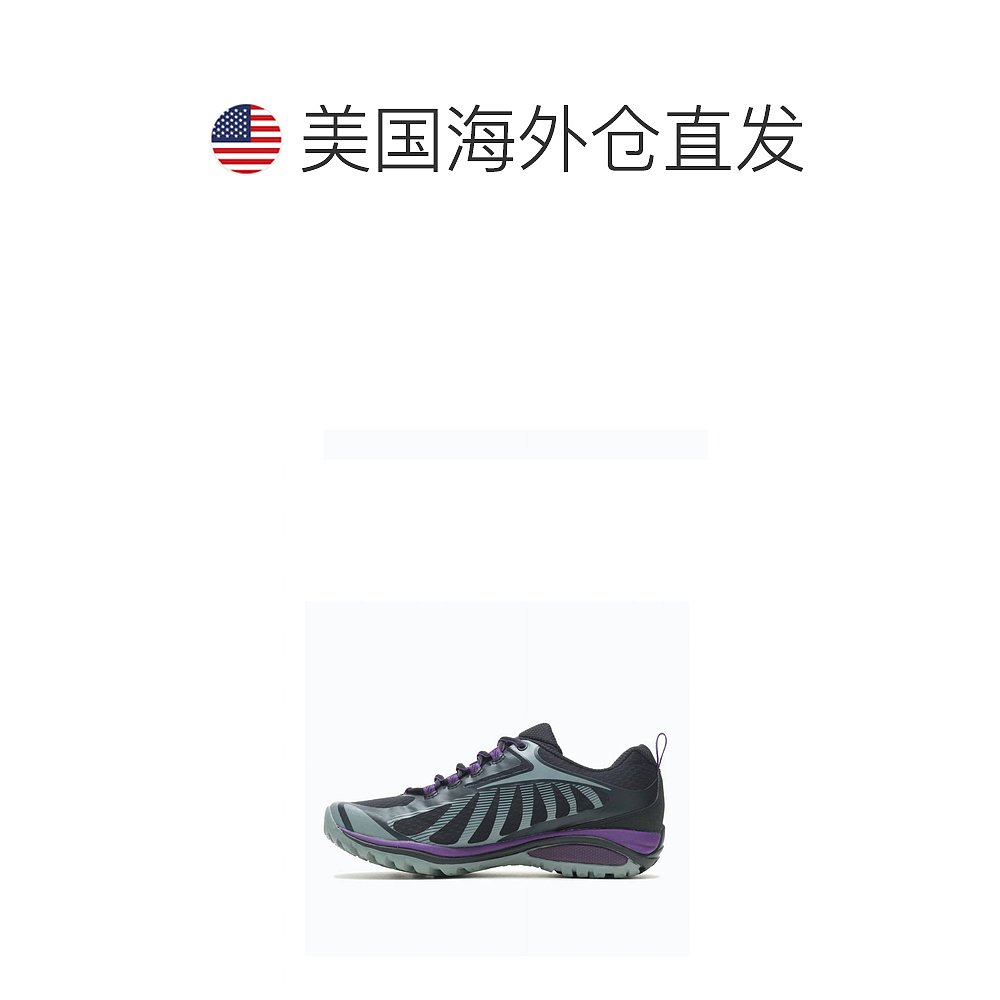 merrell女式 Siren Edge 3 登山鞋 - 中号黑色/巴西莓 - 黑色/巴 - 图1