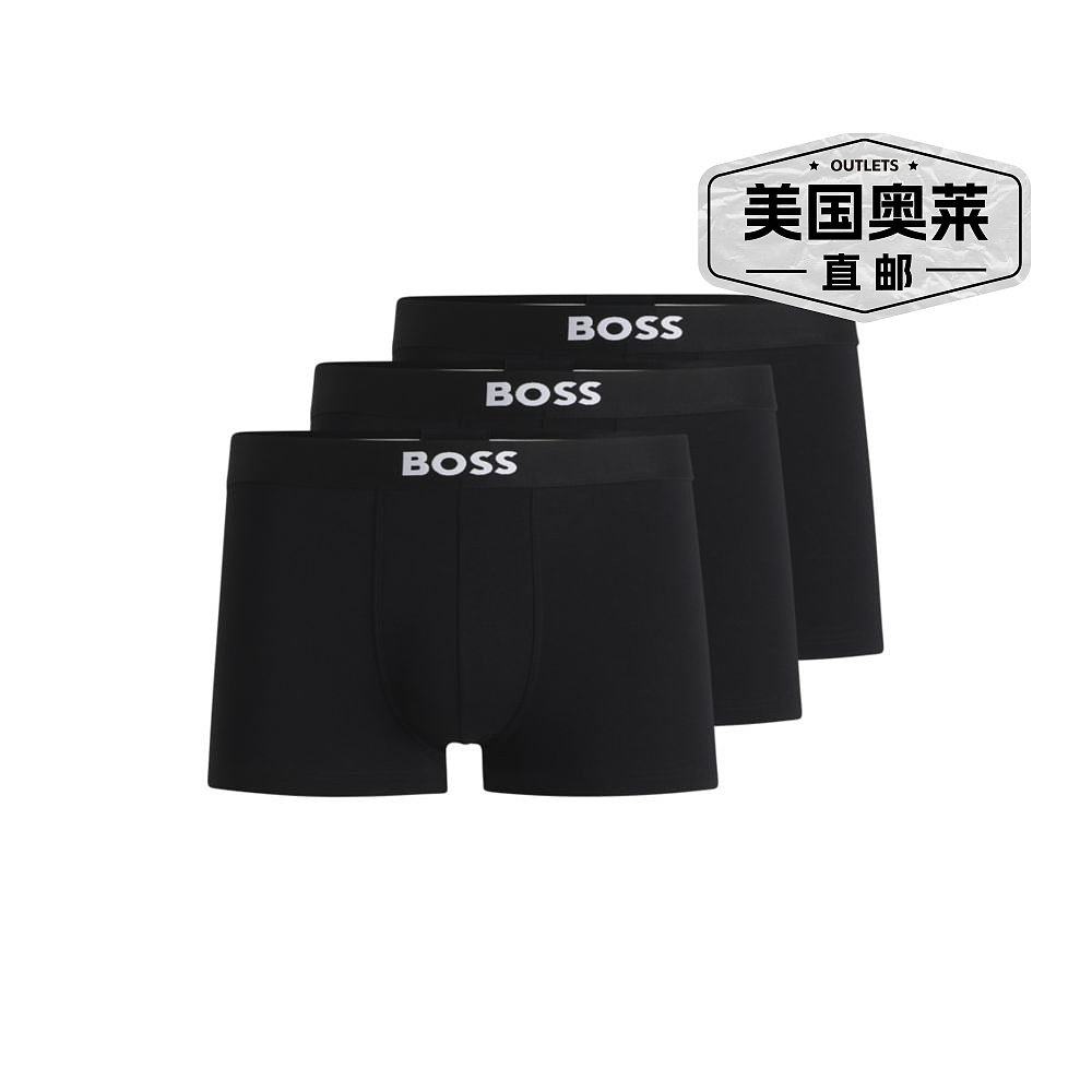 自营boss三包弹力棉内裤，带标志腰带-黑色 新款 美国奥莱直发,淘宝优惠券,粉丝福利购,淘宝优惠卷