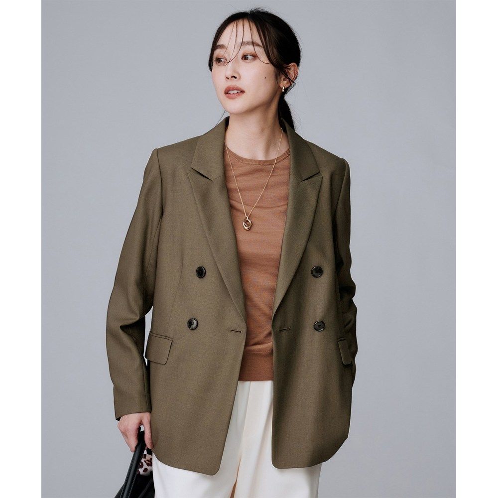 1h可退 日本直邮UNTITLED 女装 双排扣西装外套 宽松Box版型 背里,淘宝优惠券,粉丝福利购,淘宝优惠卷