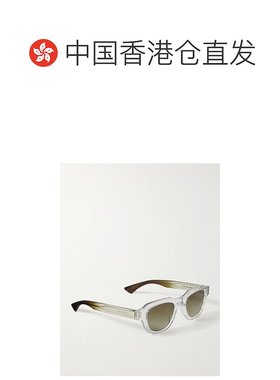 1h可退 香港直邮潮奢 Saint Laurent 圣罗兰 女士 D形框醋纤镀银