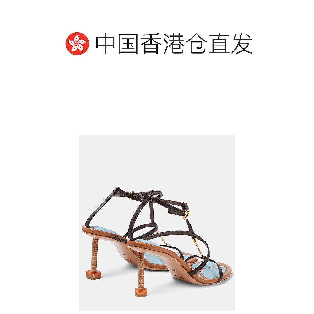 香港直邮潮奢 Jacquemus 女士Les Sandales Pralu 皮质凉鞋 - 图1