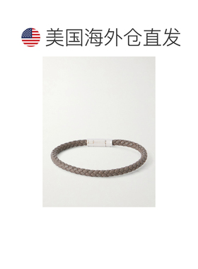 1h可退 美国直邮Tom Ford 汤姆 福特 男士 Logo轧花镀银编织皮革