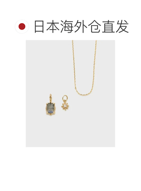 日本直邮NOJESS 女士K10金钻石拉长石项链 独特金星主题设计 可拆