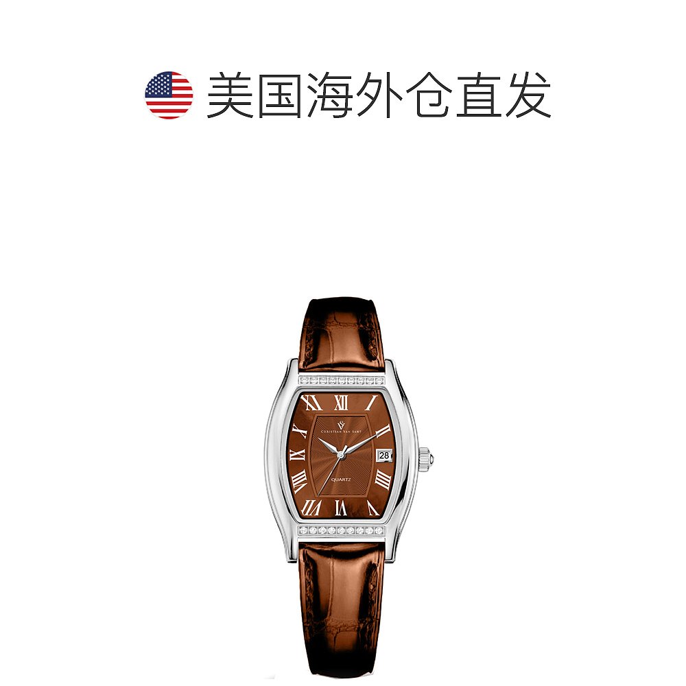 Christian Van Sant Women's Gemma Brown Dial Watch - brown 【 - 图1