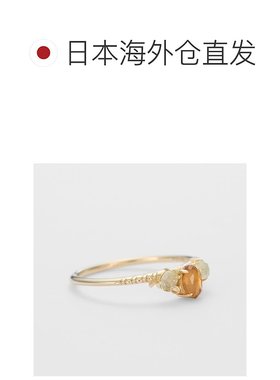 日潮跑腿Agete阿卡朵 K10多石戒指 金色 11号 10241111041石榴石