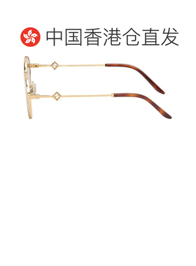 香港直邮Fendi 芬迪 女士 金色 FF Diamonds 太阳镜 FE40217U5530