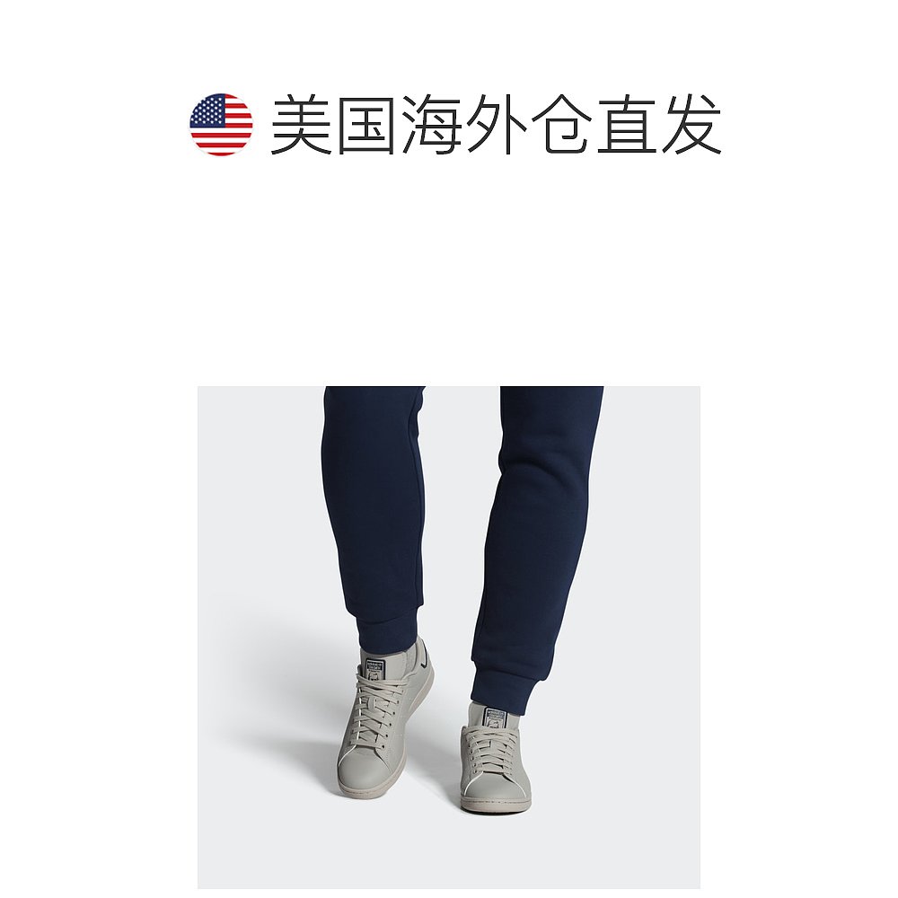 男款 adidas Stan Smith 鞋 - 云白/云白/核心黑 【美国奥莱】直 - 图0