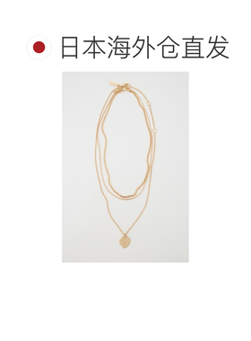 1h可退 日本直邮MOUSSY 女装 心形吊坠 双层叠戴项链套装 010JS35