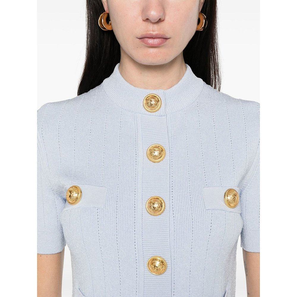 香港直邮BALMAIN 女士针织毛衣 EF1KL023KB076AC SS2025 白色,淘宝优惠券,粉丝福利购,淘宝优惠卷