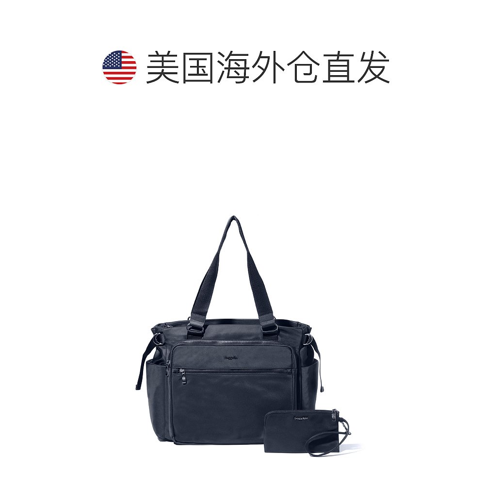 baggallini Go To Laptop手提包-法国海军蓝斜纹布【美国奥莱-图1