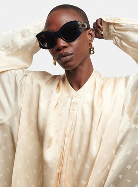 潮奢 Balenciaga 巴黎世家 女士 圆形太阳眼镜 000895