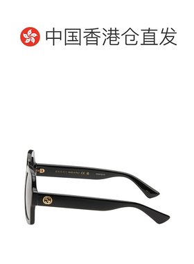 1h可退 香港直邮潮奢 Gucci 古驰 女士 黑色太阳镜 GG1337S