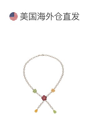 自营 salvatore ferragamo花卉精品项链 - 金色 美国奥莱直发吊坠