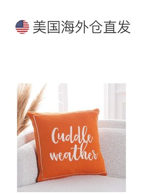 自营 safavieh拥抱天气枕头 - 橙色/自然色 美国奥莱直发