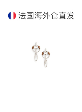 自营欧洲直邮Ralph Lauren拉夫劳伦 女士棕色/灰色马术风耳环