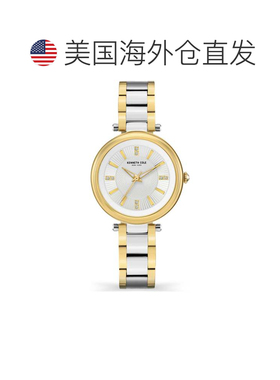 自营Kenneth Cole Women's 35mm Quartz Watch - silver and gold