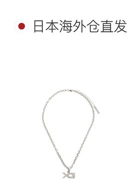 日本直邮X-girl 女装 Y2K风 XG Logo水钻项链 金属链条吊坠 可调