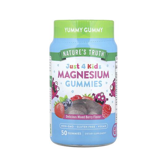 Direktwerbung von Hong Kong Nature's Truth, Just 4 Kidz, Magnesium Gummies, Delicious Mixed Berries, 50