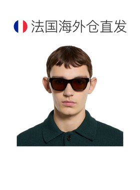 自营欧洲直邮GUCCI古驰 女士深棕色醋酸纤维方形太阳镜