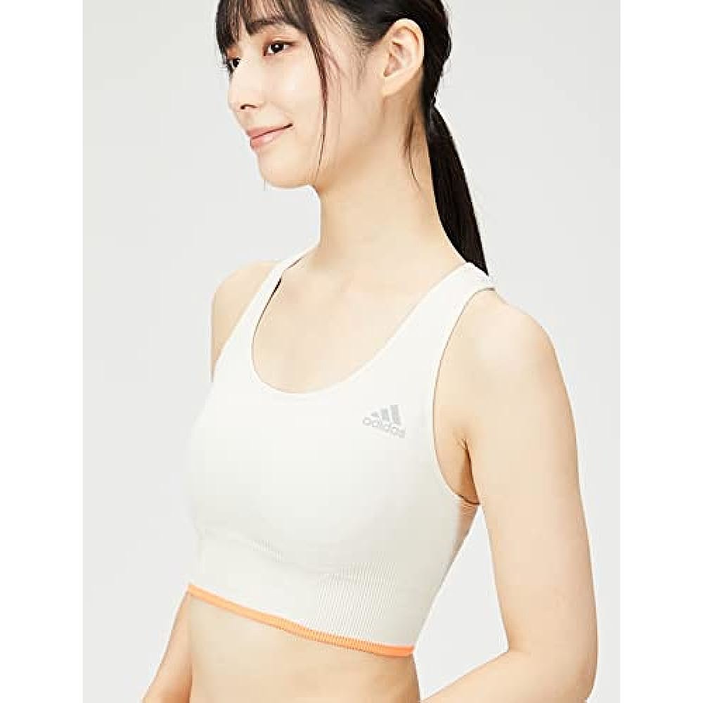 【日本直邮】adidas 运动内衣 跑步 美丽诺羊毛内衣 白银色/橙色