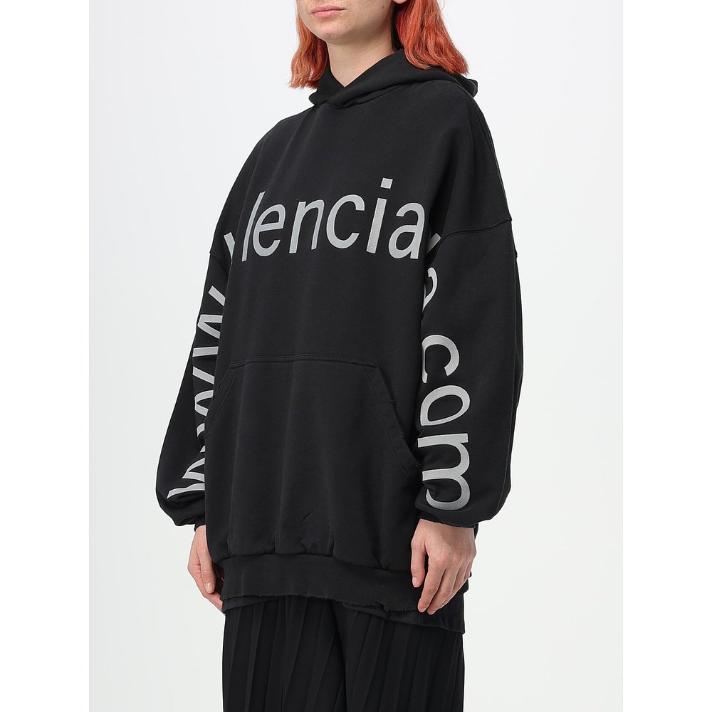 Balenciaga 巴黎世家 女士 棉质长款刺绣徽标卫衣 739024TOVN9 - 图2