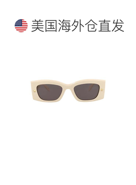 自营alexander mcqueen方形框架回收醋酸酯太阳镜-象牙象牙灰 美
