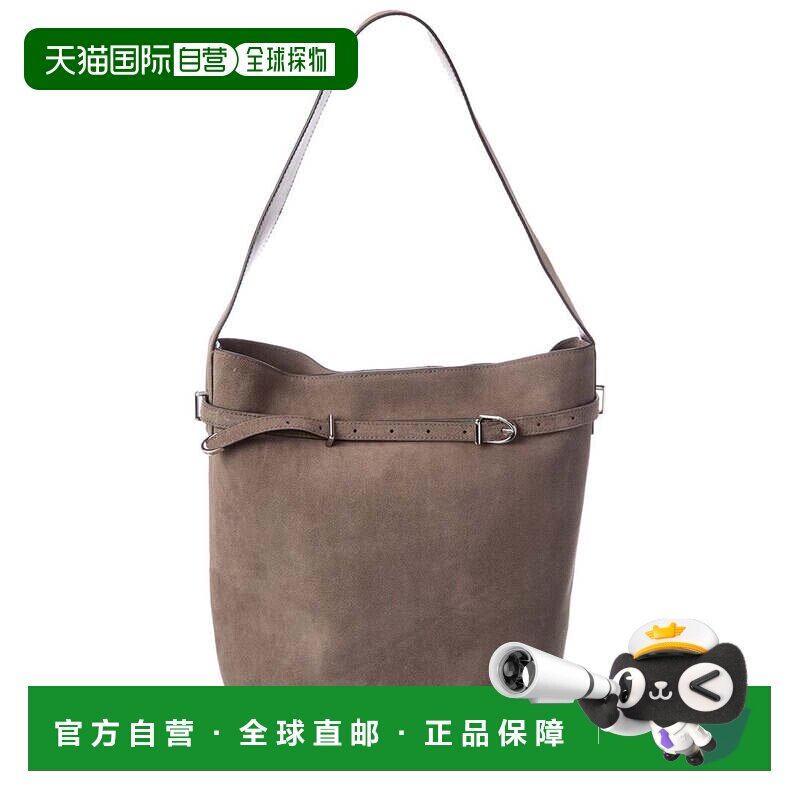 美国直邮自营madewellMadewwell麂皮束带必需品水桶手提包-灰色
