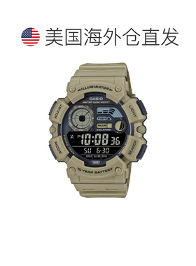 自营Casio Men's Digital Watch with Beige Band- WS-1500H-5BVC