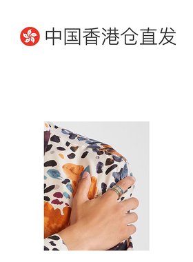 香港直邮FENDI 男士戒指 7AK016B09F1UYB SS2026 银色 FF 戒指