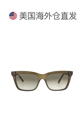 自营Salvatore Ferragamo Green Gradient Square Ladies Sunglas