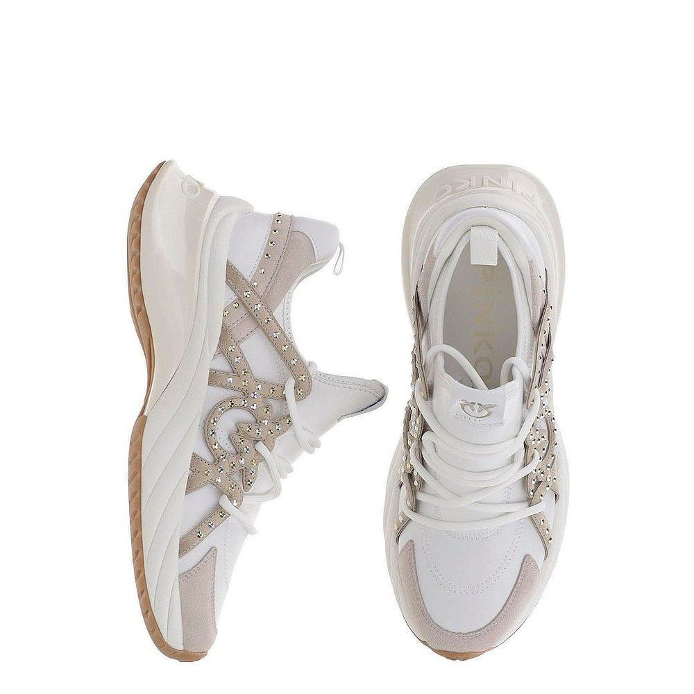 1h可退 香港直邮Pinko 品高 女士 Ariel 綴飾繫帶運動鞋 SS0095E0,淘宝优惠券,粉丝福利购,淘宝优惠卷