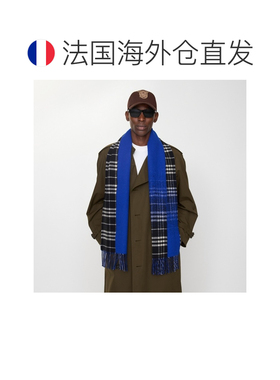 自营欧洲直邮Burberry博柏利 Gradient Check女士黑/白印花羊绒围