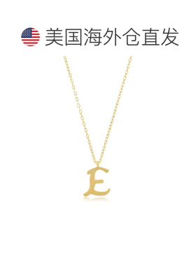 自营max + stone10k纯白色或黄金精致的脚本初始与可扩展的项链，