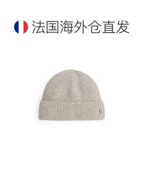 自营欧洲直邮Ralph Lauren拉夫劳伦 男士米灰色羊毛混纺刺绣针织