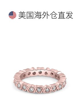 pompeii31/2CT 钻石心形永恒戒指，白金、黄金或玫瑰金 - 10k 玫
