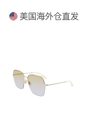 自营Victoria Beckham Metal Women's Sunglasses - gold 美国奥