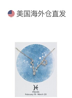 sterling forever\'When Stars Align\' 星座项链 - 银色-双鱼座