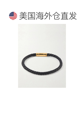 美国直邮Tom Ford 汤姆 福特 男士 镀金编织皮革手链 JM026ALE009