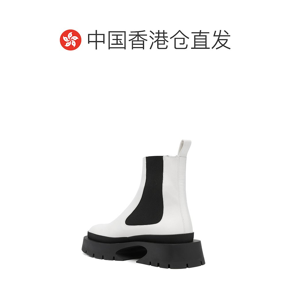 香港直邮Jil Sander吉尔 桑达女士裸靴白色皮质保暖日常百搭 - 图1