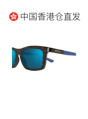 香港直邮GUCCI 男士眼镜 GG1735S003 CO 蓝色 几何框太阳镜古驰
