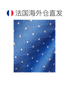 自营欧洲直邮Ralph Lauren拉夫劳伦 男士蓝色/白色波点丝质罗缎领