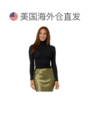 自营Women's Madewell Top Black Stretch Long Sleeve Turtlenec