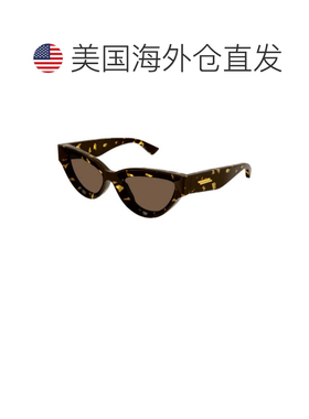 自营bottega venetaTortoiseshell Bv1249s猫眼太阳镜-棕色 美国