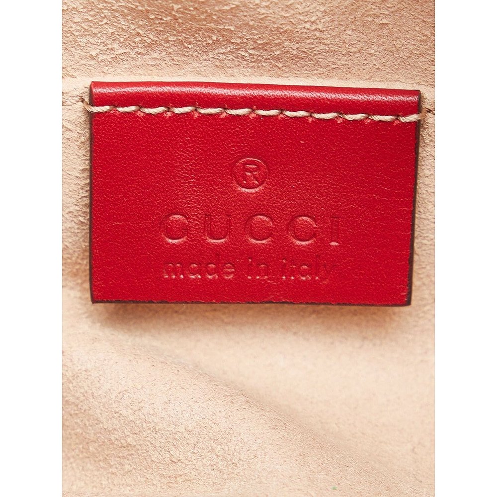 GUCCI GG Marmont 马特拉塞凸纹腰包红色 - 图3