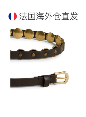 欧洲直邮自营GOLDEN GOOSE黄金鹅 Trinidad 女士黑色水洗金色铆钉