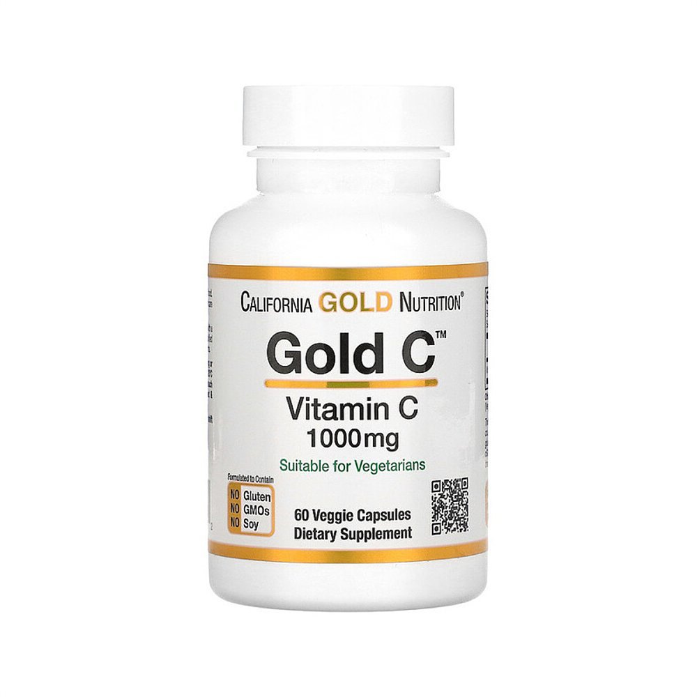 香港直发iHerb californiagoldnutrition提升免疫维生素C胶囊60粒 - 图0