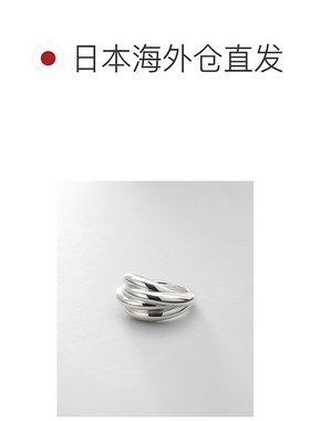 1h可退 日本直邮COCOSHNIK 女士 银质 缠绕圆顶戒指 清透镀层设计
