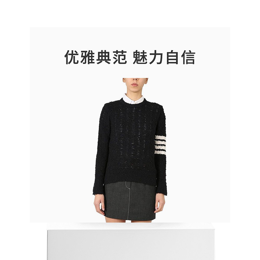 香港直邮THOM BROWNE 女蓝色女士针织衫/毛衣 FKA313A-Y9001-415 - 图3